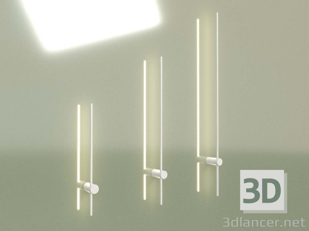 modello 3D Lampada da parete LINE 12W 3000K WH 13008 - anteprima