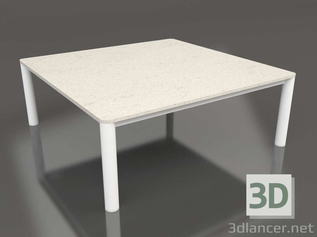 Modelo 3d Mesa de centro 94×94 (Branco, DEKTON Danae) - preview