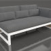 3d model Modular sofa, section 1 right, high back (White) - preview