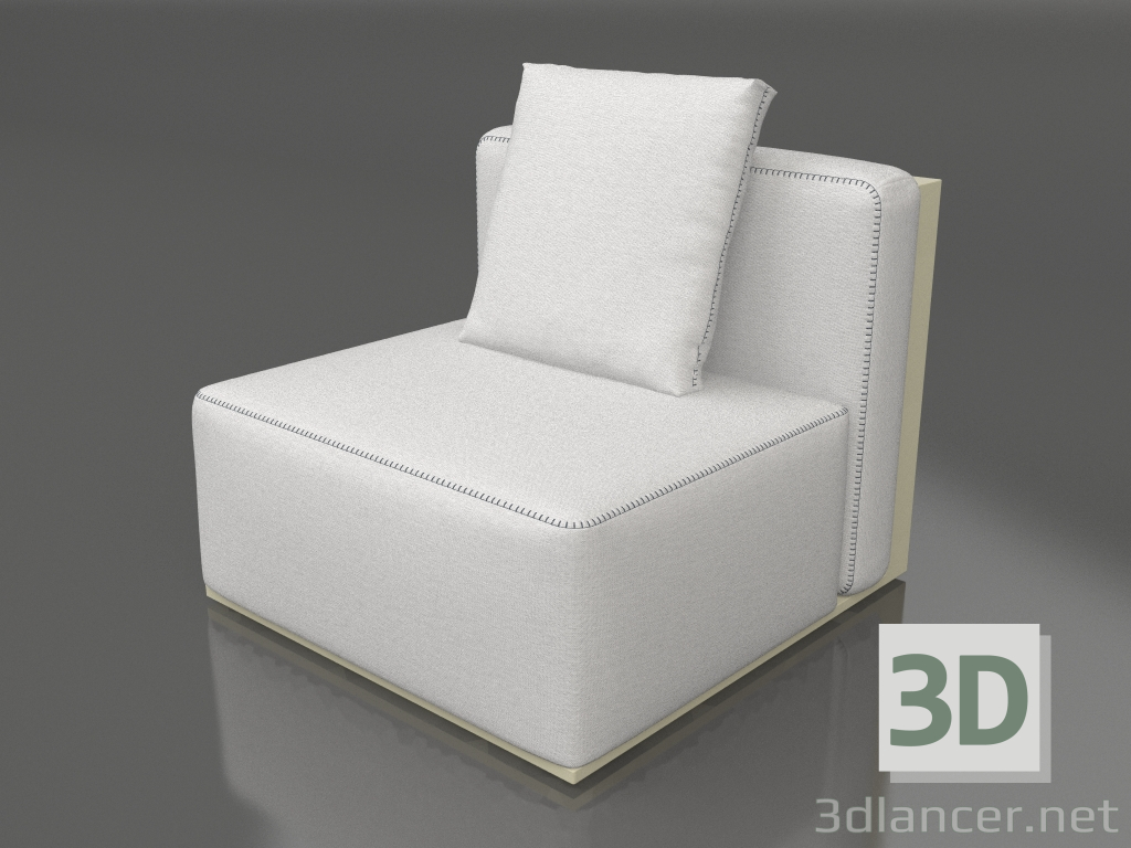 3d model Módulo sofá, sección 3 (Oro) - vista previa