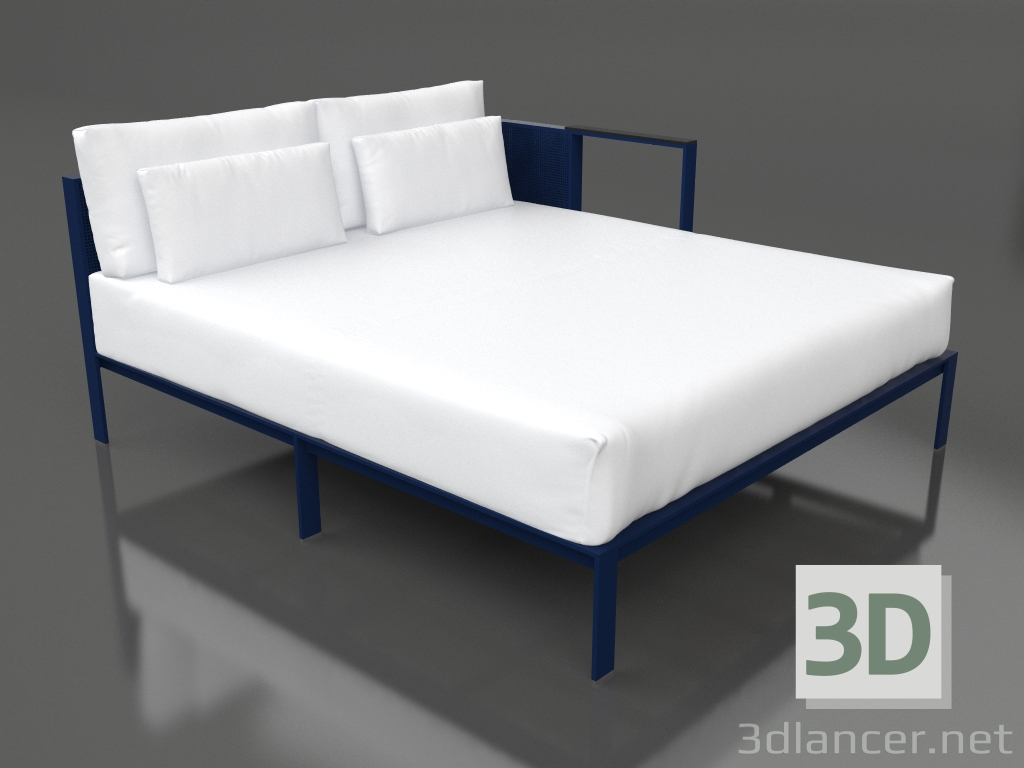 Modelo 3d Módulo de sofá XL, seção 2 esquerda (azul noturno) - preview