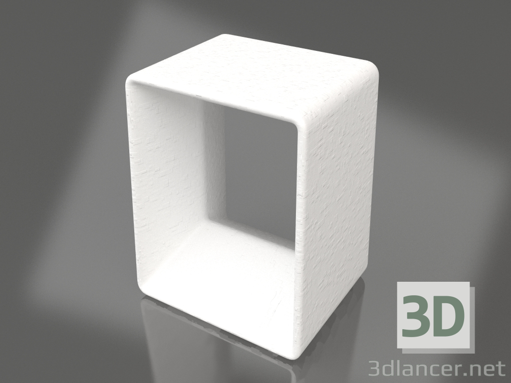 3D Modell Niedriger Hocker (Weiß) - Vorschau