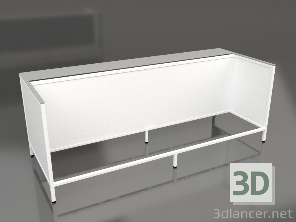 Modelo 3d Ilha V1 (com pouso) no quadro 120 4 (branco) - preview