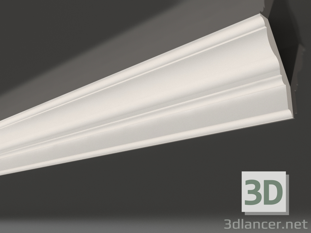 modèle 3D Corniche de plafond en plâtre lisse KG 067 1 (125x68) - preview