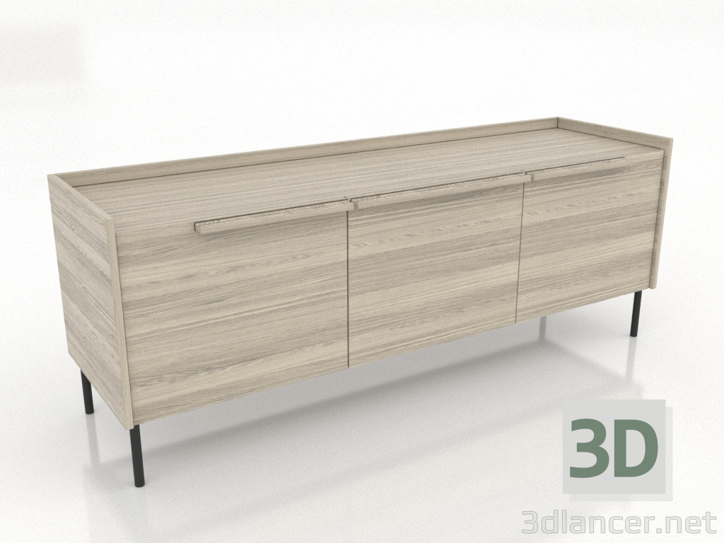modello 3D Mobile TV 2 1500 mm (rovere schiarito) - anteprima modello 3D Mobile TV 2 1500 mm (rovere schiarito) - anteprima