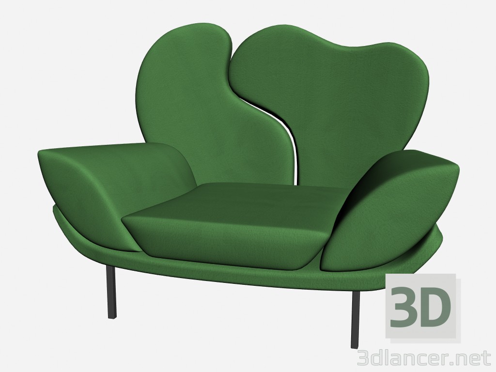 3d model Sillón orejero - vista previa