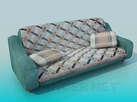 modello 3D Divano High Poly - anteprima