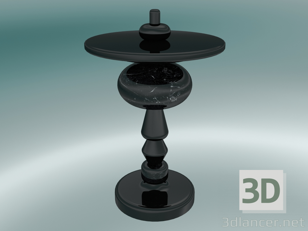 modello 3D Tavolo decorativo Shuffle (MH1, Ø45cm, H 69cm, Nero) - anteprima