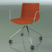 3d model Chair 0372 (4 castors, with armrests, LU1, with front trim, polypropylene PO00118) - preview