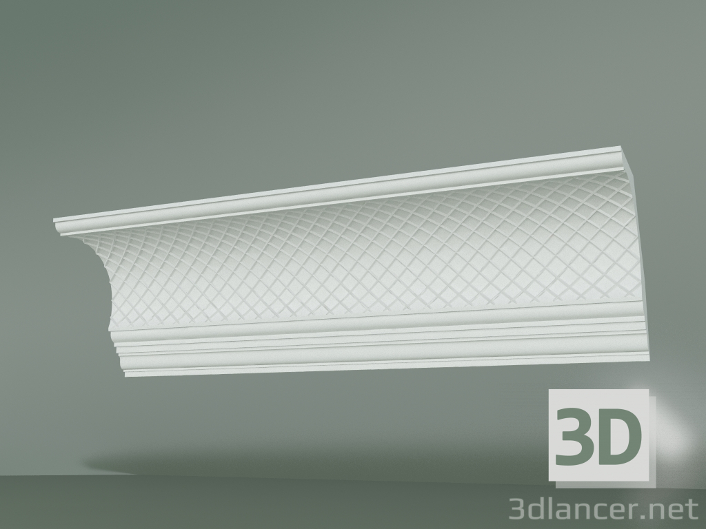 Modelo 3d Cornija de gesso com ornamento КW012 - preview