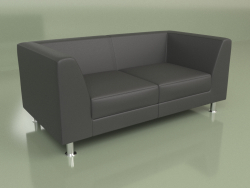 Sofa Evolution 2-seater (Black leather)