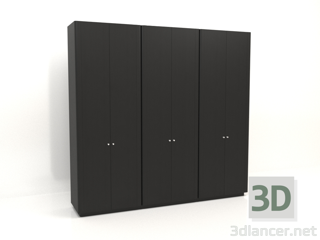 3d модель Шкаф MW 04 wood (3000х600х2850, wood black) – превью