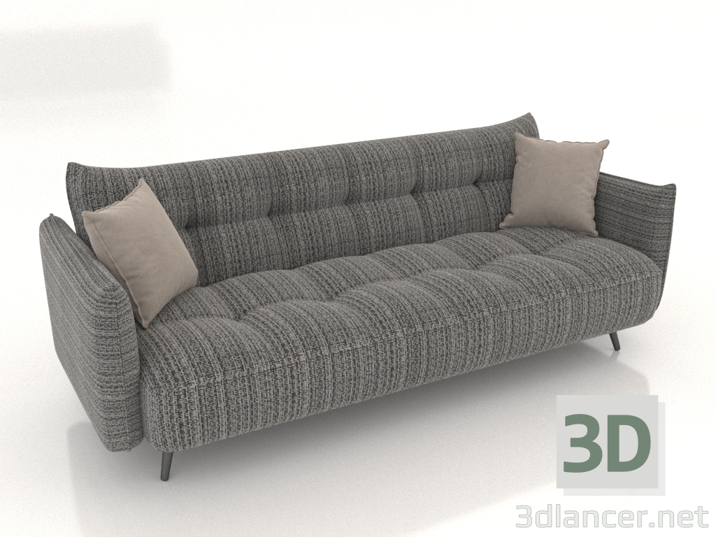 3D Modell Schlafsofa Ines (grau) - Vorschau