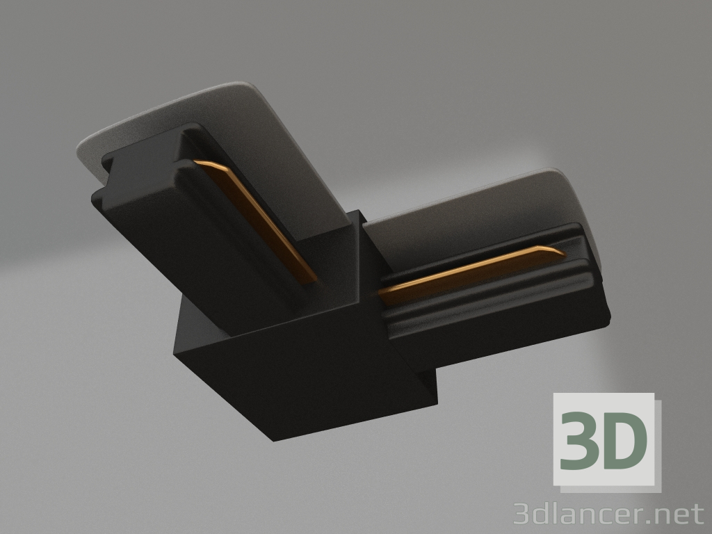 3d model Conector de esquina LGD-2TR-CON-L-POWER-BK (C) - vista previa