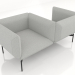 3d model Sofa module 2-seater snake - preview