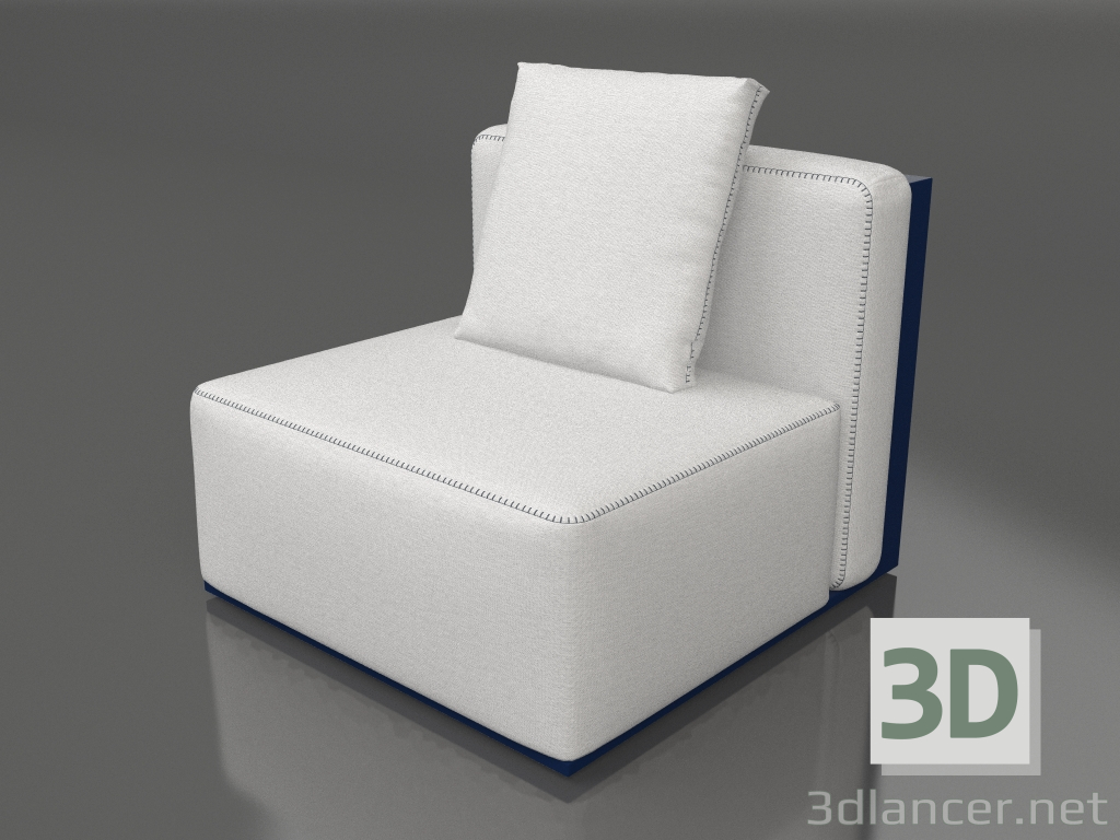 3d model Sofa module, section 3 (Night blue) - preview