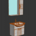 3d model Lavabo con armario y espejo - vista previa