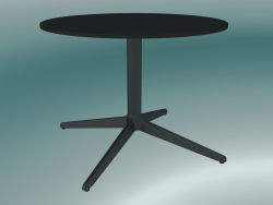 Table MISTER X (9505-51 (Ø60cm), H 50cm, noir, noir)