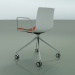 3d model Chair 0372 (4 castors, with armrests, LU1, with front trim, polypropylene PO00101) - preview