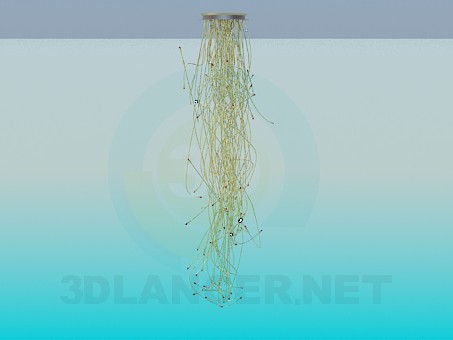 3d model Luminaria con cables - vista previa