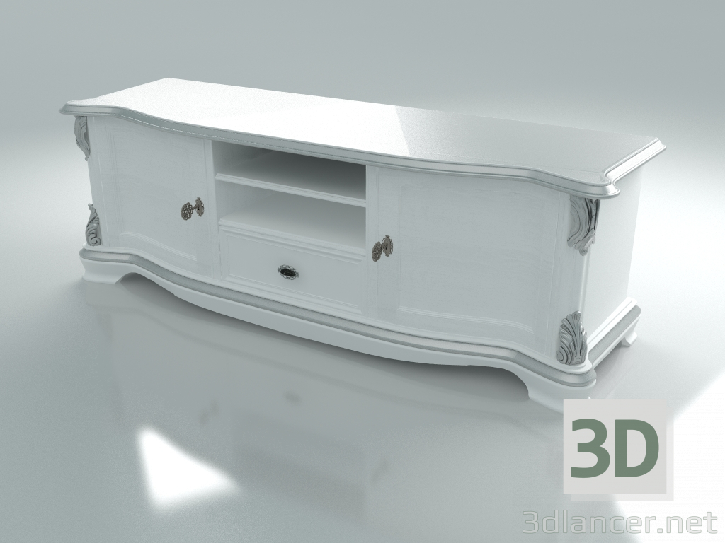 Modelo 3d Suporte de TV (art. 13111, branco) - preview