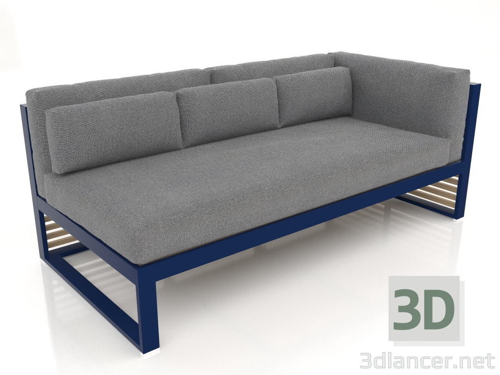 Modelo 3d Sofá modular, seção 1 direita (azul noturno) - preview