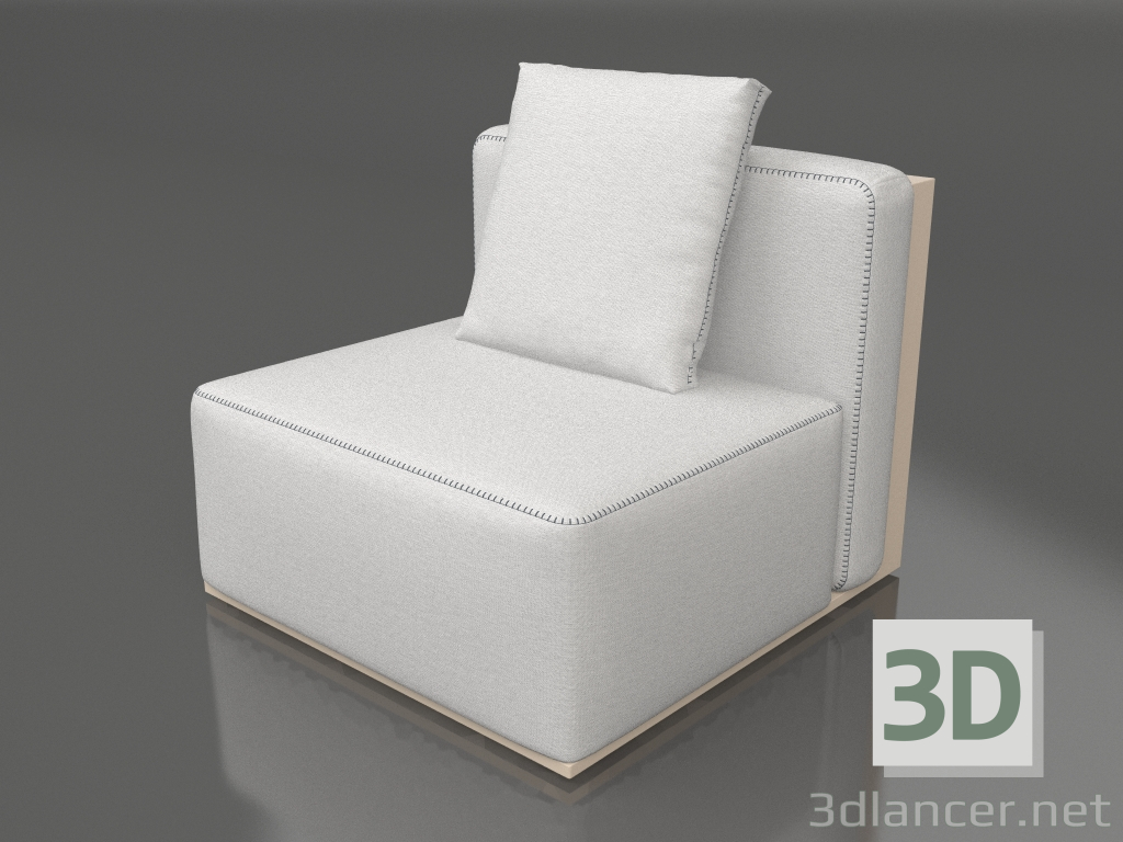 modello 3D Modulo divano, sezione 3 (Sabbia) - anteprima