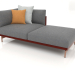 3d model Sofa module, section 2 right (Wine red) - preview