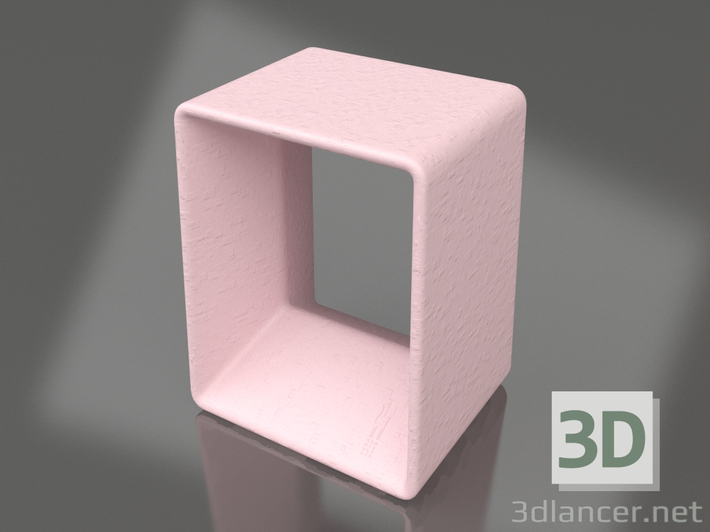 3d model Taburete bajo (Rosa) - vista previa