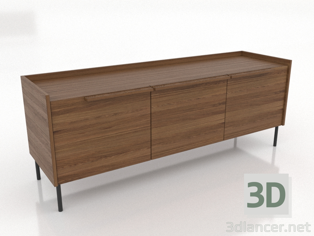 modello 3D Mobile TV 2 1500 mm (noce chiaro) - anteprima modello 3D Mobile TV 2 1500 mm (noce chiaro) - anteprima