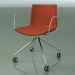 3d model Chair 0372 (4 castors, with armrests, LU1, with front trim, polypropylene PO00109) - preview