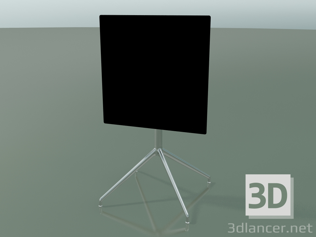 3d model Square table 5740 (H 72.5 - 59x59 cm, folded, Black, LU1) - preview