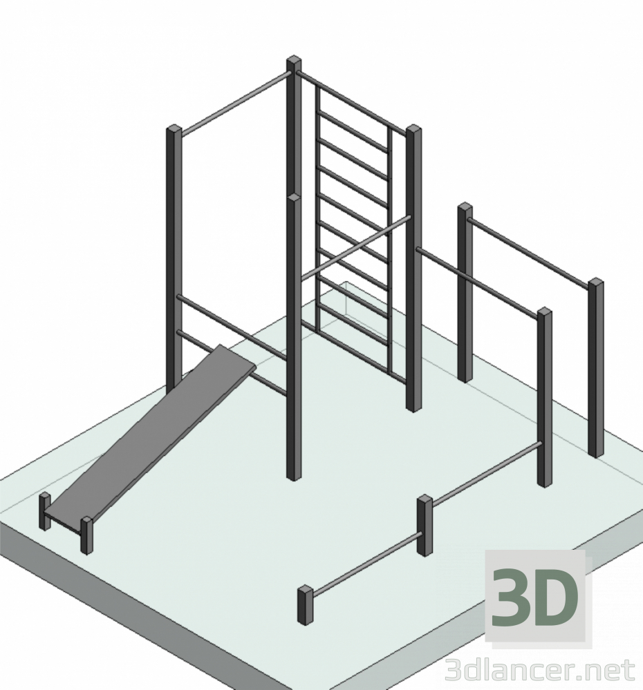 Modelo 3d Complexo esportivo_7 - preview