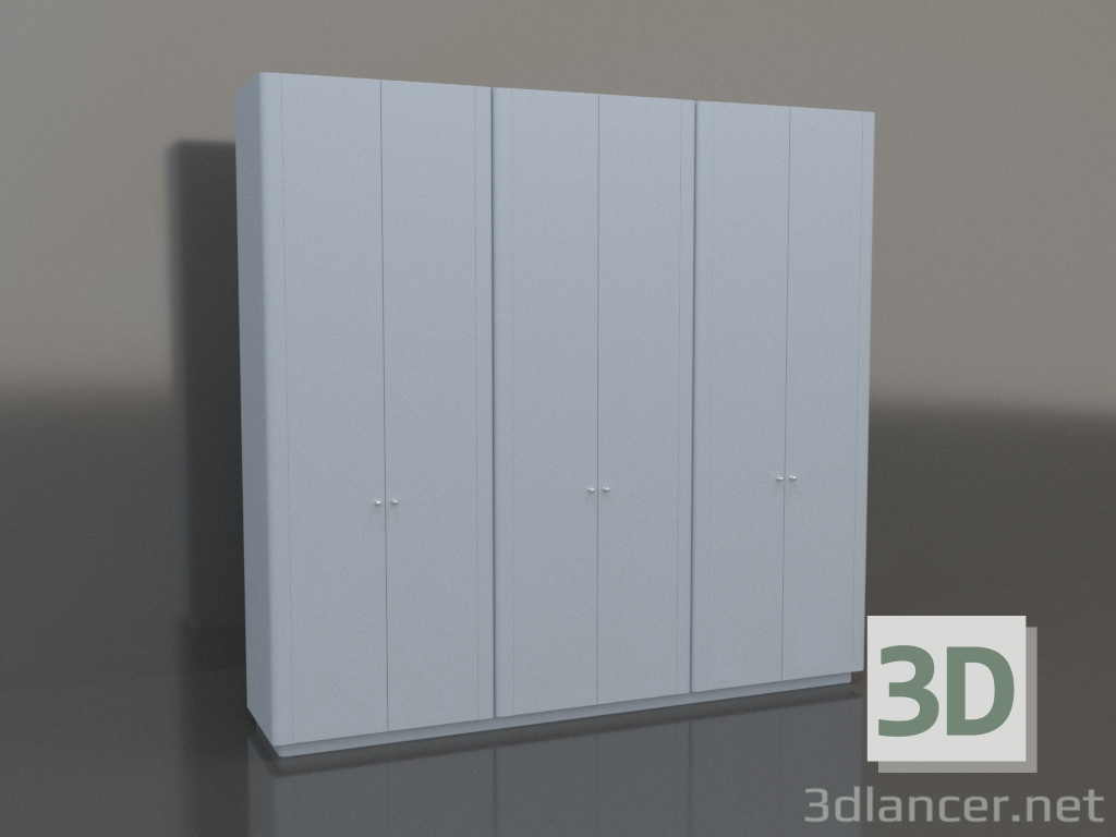 3d model Wardrobe MW 04 paint (3000x600x2850, blue sky) - preview