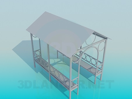 3d model Gazebo - preview