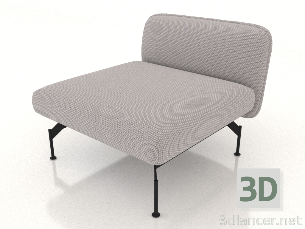 Modelo 3d Módulo sofá 1 lugar - preview