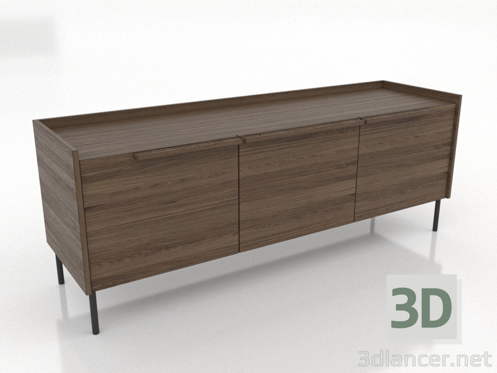 3d модель Тумба ТВ 2 1500 мм (освещенный пепельный орех) – превью 3d модель Тумба ТВ 2 1500 мм (освещенный пепельный орех) – превью