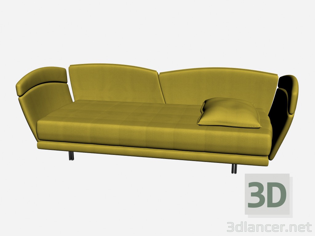 3d model AURORA cama bebé LETTO - vista previa