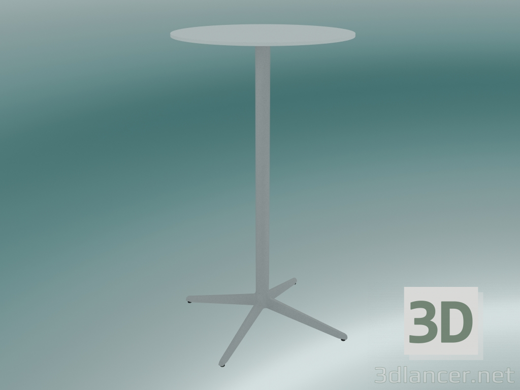 3D Modell Tisch MISTER X (9505-71 (Ø60cm), H 108cm, weiß, weiß) - Vorschau