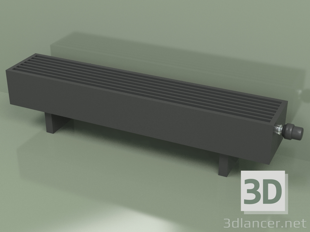 3D Modell Konvektor - Aura Comfort (140 x 1000 x 186, RAL 9005) - Vorschau