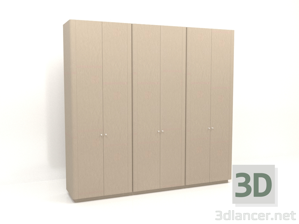 3D modeli Gardırop MW 04 boya (3000x600x2850, bej) - önizleme