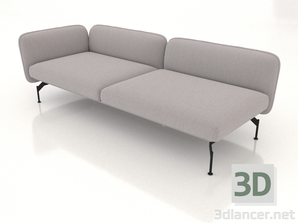 3d model Sofa module 2.5 seats with an armrest on the left - preview