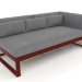 3D Modell Modulares Sofa, Abschnitt 1 rechts (Weinrot) - Vorschau