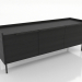 modèle 3D Meuble TV 2 1500 mm (noir RAL 9005) - preview