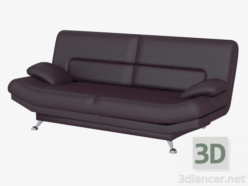 3d model Leather sofa triple - preview