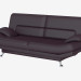 3d model Leather sofa triple - preview