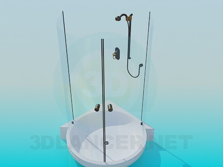 3d model Ducha transparente - vista previa