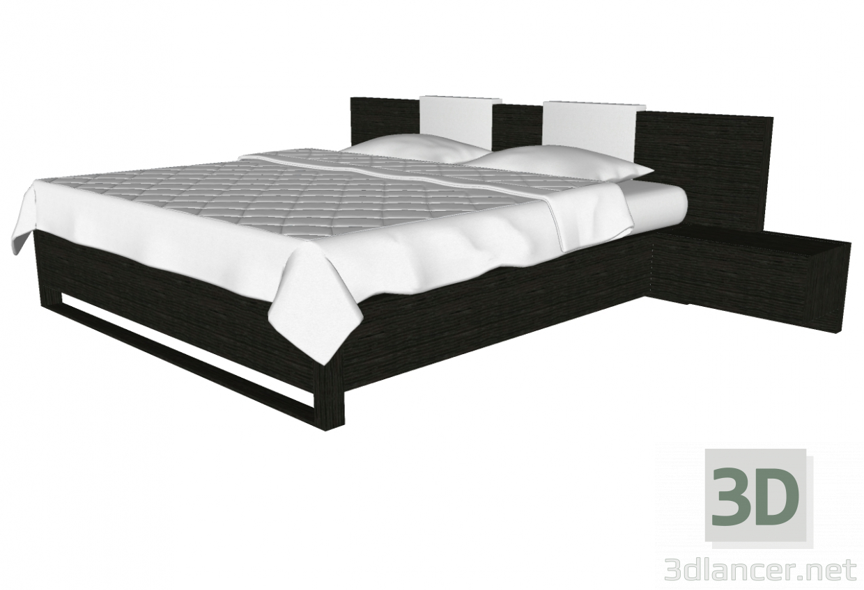 3D Modell Bett - Vorschau