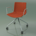 3d model Chair 0333 (4 castors, with armrests, LU1, with front trim, bleached oak) - preview