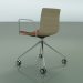 3d model Chair 0333 (4 castors, with armrests, LU1, with front trim, bleached oak) - preview